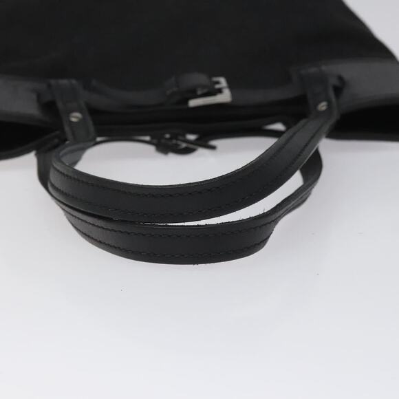 GUCCI GG Canvas Tote Bag Black Silver - Picture 7 of 16